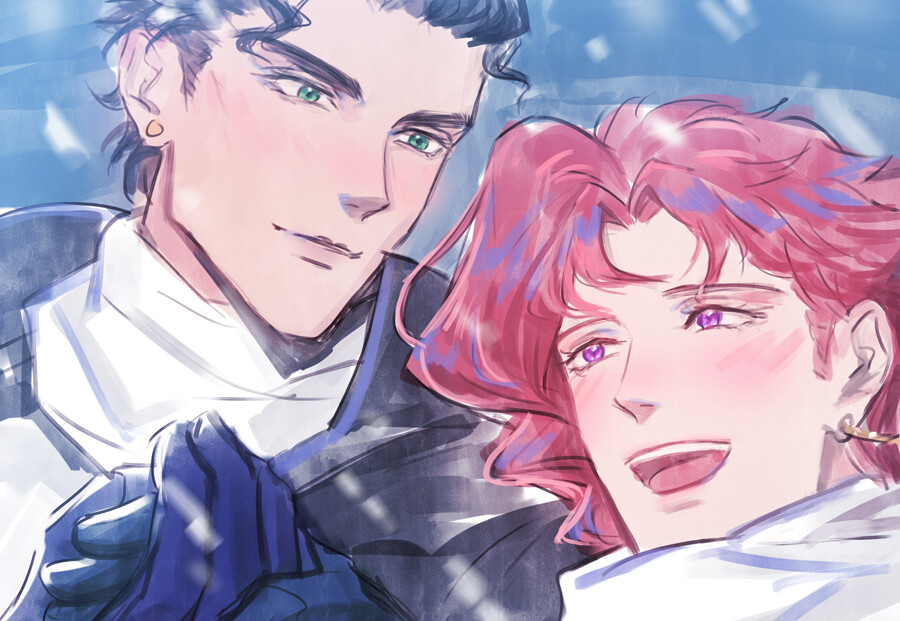 承花空条承太郎x花京院典明画师 twitter:muhep站:https://www.pixiv.