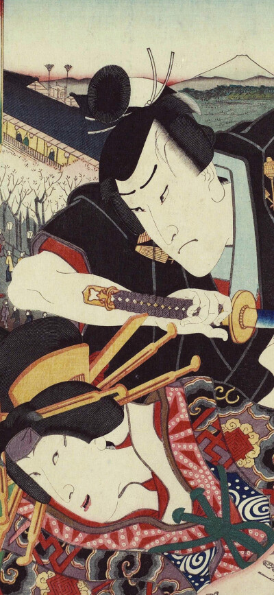  日本人物插画壁纸
《日本画》人物
图源Ukio-e