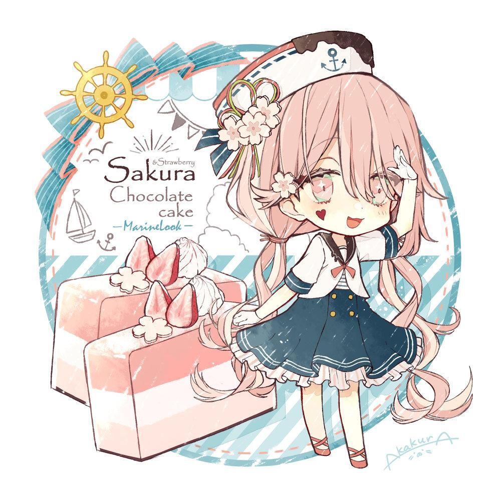 Artist:赤倉
Sakura chocolate cake（樱花巧克力蛋糕）