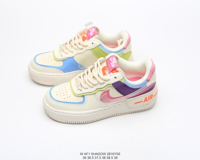 Nike Air Force 1 Shadow 增高厚鞋底 多彩拼色空军一号女子运动休闲板鞋 内置Zoom气垫 分层结构、加大中底及双重品牌标志，充份彰显 ANike AF1 Shadow 女子运动鞋为经典设计注入玩味元素！