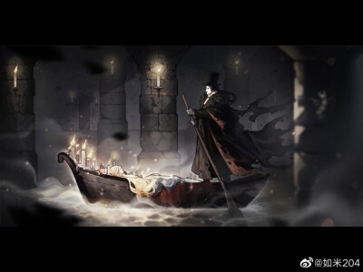 歌剧魅影The Phantom Of The Opera
插画来自iOS下载游戏，迈哲木：歌剧魅影。剧情有改动，原作党警告。