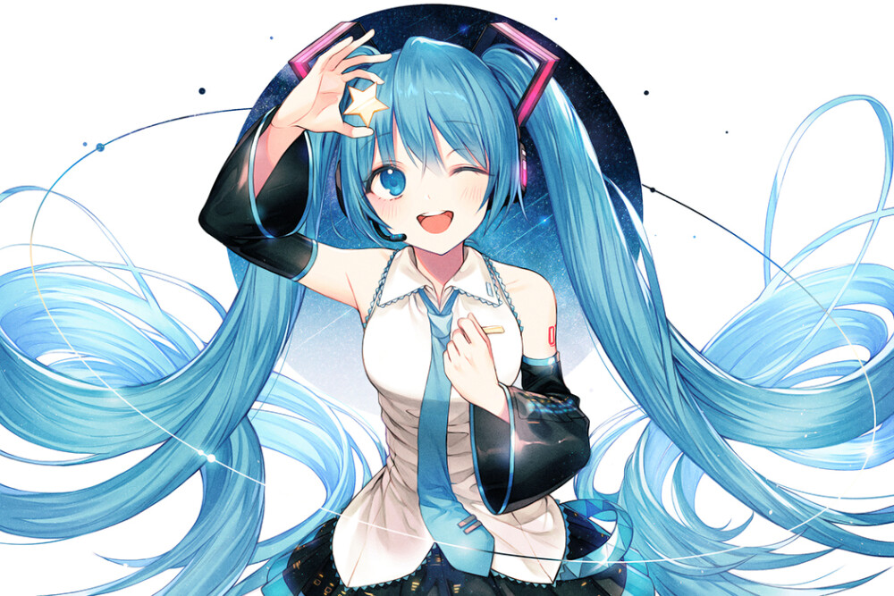 初音未来 绘师：kH（p id=25400449） 本作品id=79043716