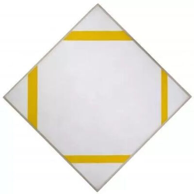 蒙德里安《Lozenge?Composition with yellow Lines》，1931年