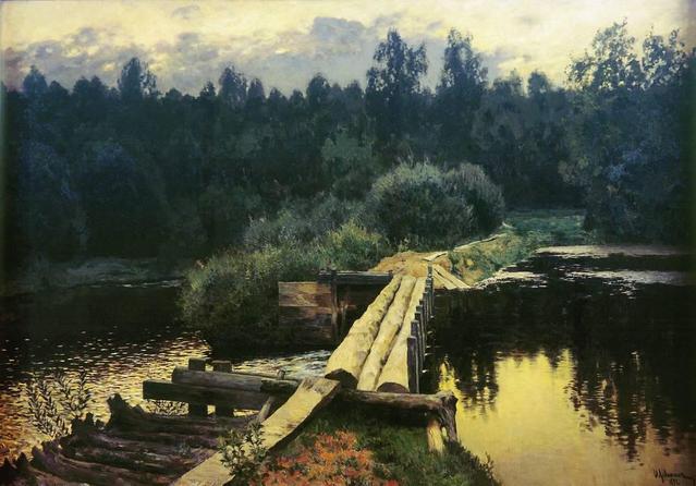 伊萨克·列维坦（Levitan Isaak Iliich)《深渊》，布面油画，150×209cm，1892，莫斯科特列恰柯夫美术馆藏