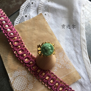 定制 孤品 黄铜开口戒指 维多利亚浪漫复古戒指