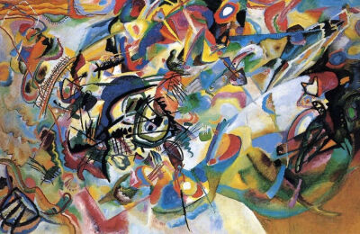 瓦西里·康定斯基（Wassily Kandinsky）《Composition VII》，布面油画，200.6×302.2cm，1913年