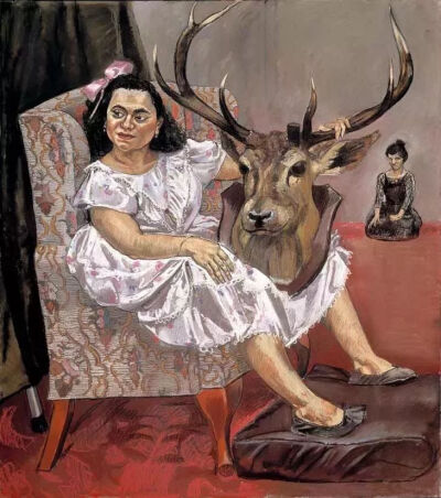 保拉·雷戈《Snow White Playing with Her Father's Trophies》，蜡笔画，170×150cm，1995年