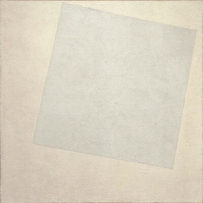 卡西米尔·马列维奇《白上之白》（White on White），布面油画，79.4×79.4cm，1918年