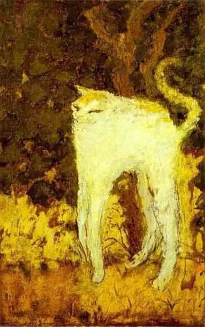 皮耶·博纳尔《白猫》，布面油画，1894年