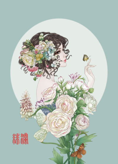 小清新文艺系列 插画师：绯澜