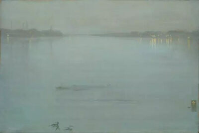 詹姆斯·惠斯勒《Nocturne: Blue and Silver - Cremorne Lights》，1872年