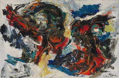 卡雷尔·阿普尔《Two Long Heads》，1960年