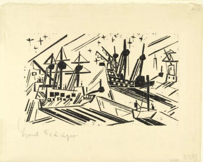 莱昂内尔·法宁格《Ships and Stars》，1919年