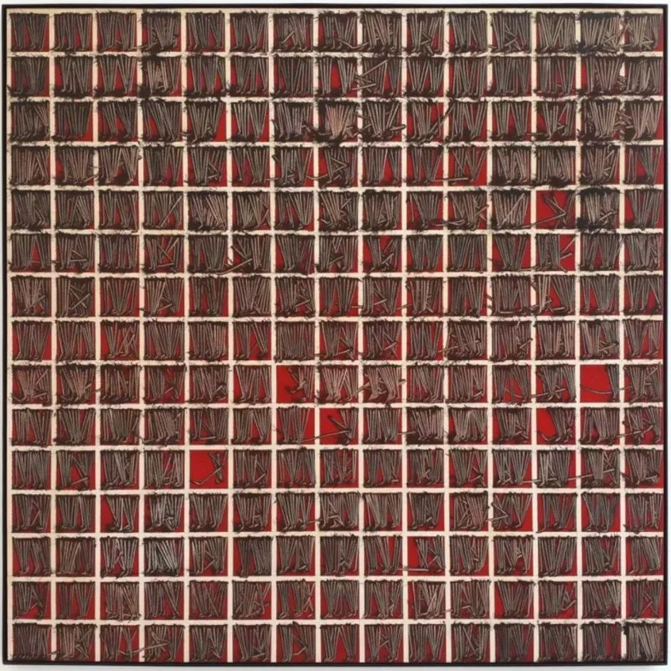 Emilio Scanavino《Tramatura》，布面油画，150×150cm，1973年