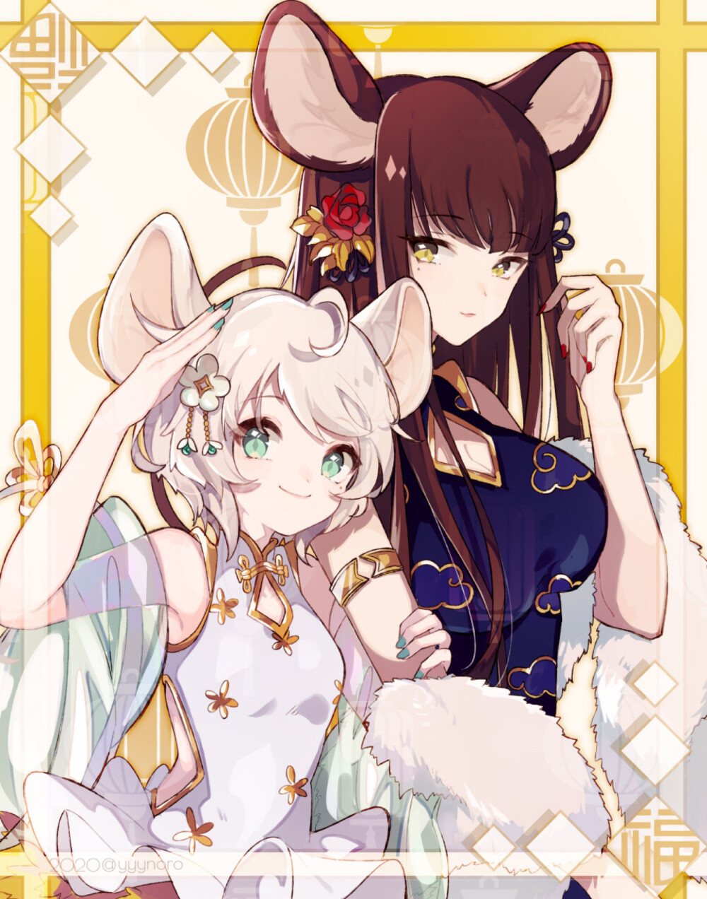 画师：隊長/yue
[ID:79059989] ♢ 新春 ♢
#原创 子年 女孩子 mouse ears