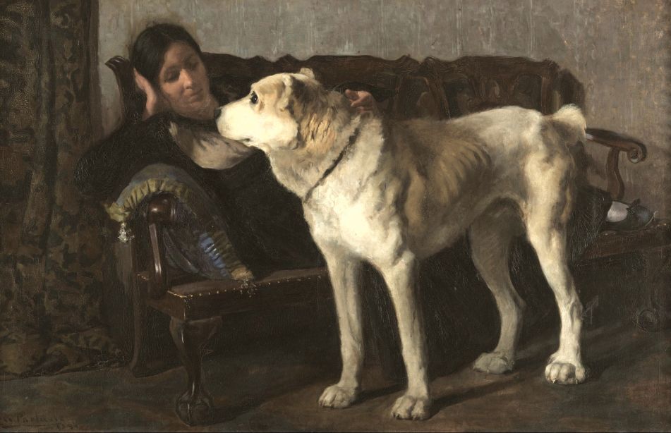 Andrés Parladé《Two Good Friends》，布面油画，1899年，塞维利亚美术博物馆藏