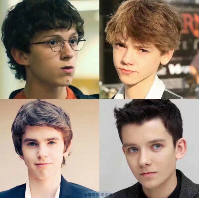 英国青年四人组：伦敦F4从小到大长相变化图
荷兰弟 Tom Holland
桑总 Thomas Sangster
海默 Freddie Highmore
阿沙 Asa Butterfield ​​​