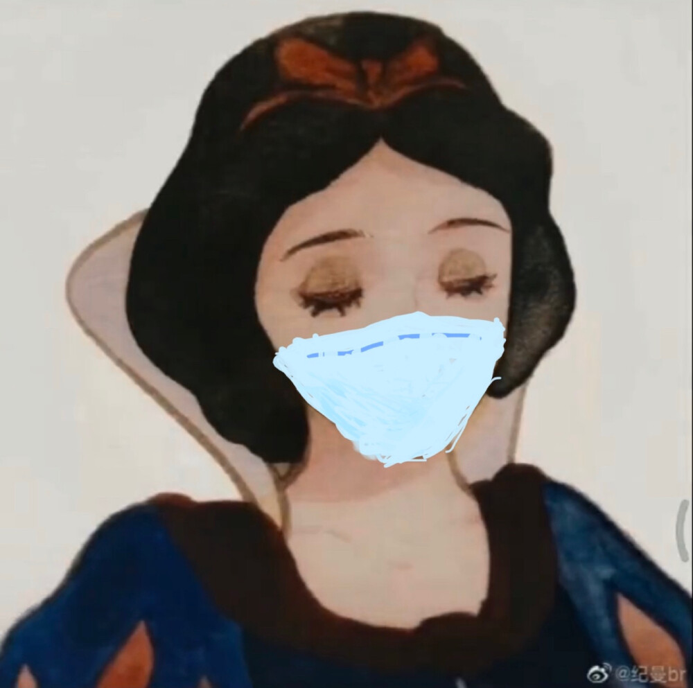 迪士尼公主口罩头像