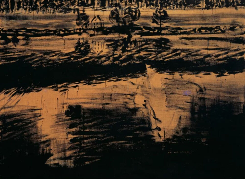 安塞姆·基弗《阿拉里希的坟墓》，布面油彩，220×300cm，1975年，路德维希夫妇捐赠