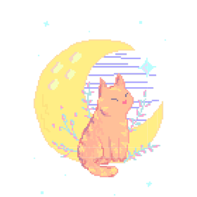 Moon and cat