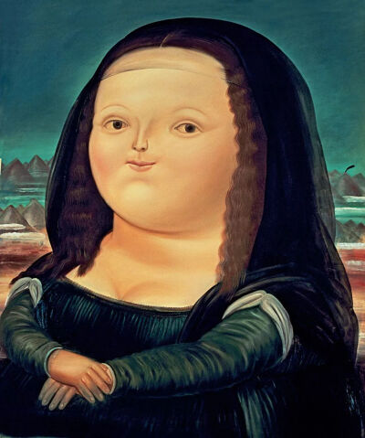 费尔南多·波特罗《Mona Lisa》，布面油画、蛋彩，183×166cm，1978年