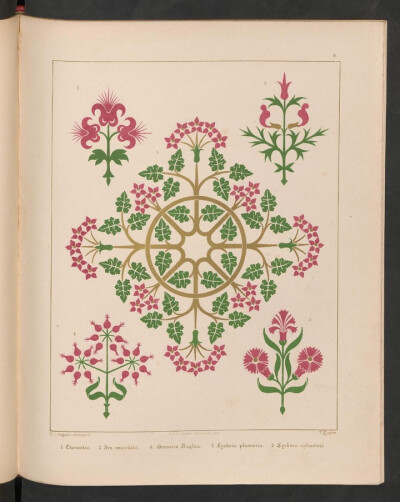 《Floriated ornament》（花卉装饰图案）是Augustus Welby Pugin（19世纪英格兰建筑设计师）关于建筑装饰的著作。内容为哥特式风格的装饰图案，此书共包含31种风格的图案，在对随后很长一段时间内工艺美术艺术家产生…