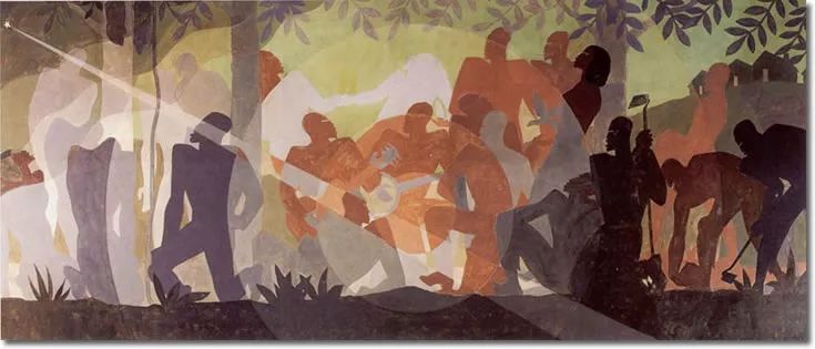 Aaron Douglas《An Idyll of the Deep South》，1934年