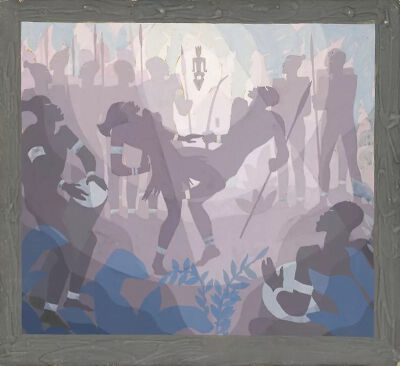 Aaron Douglas《The Negro in an African Setting》，1934年