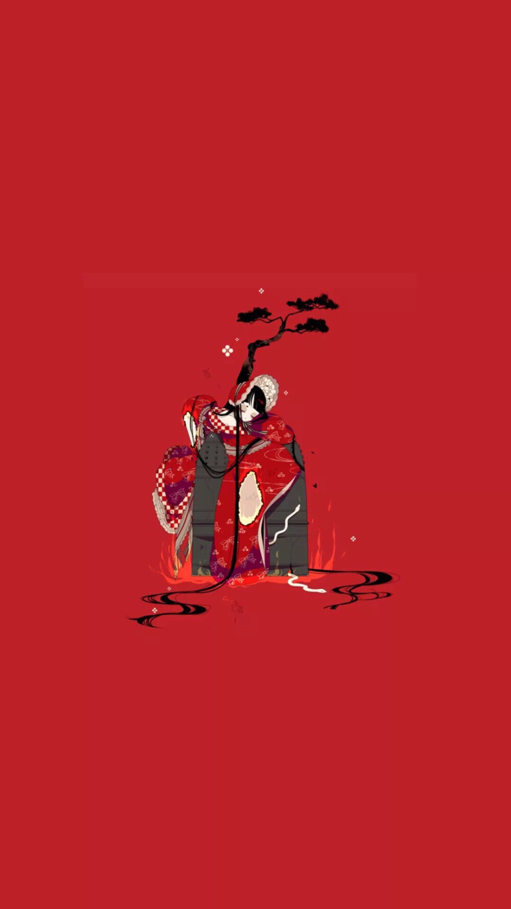 安于陌染&壁纸，背景图
（红色系列）