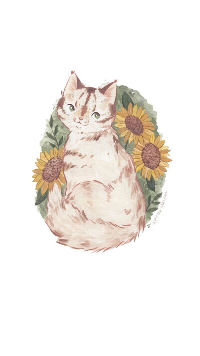 猫咪 插画 壁纸