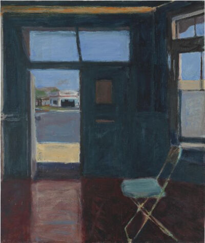 理查德·迪本科恩《Interior with doorway》，布面油画，178.8×151.1cm，1962年