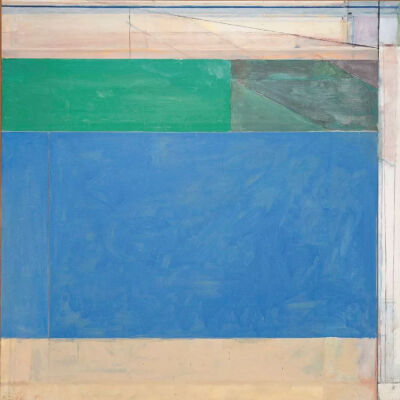 理查德·迪本科恩《海洋公园#92》，布面油画，205.7×205.7cm，1976年