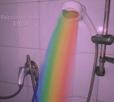 彩色流虹雨