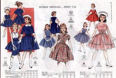 欧洲60年代的裙子
可爱