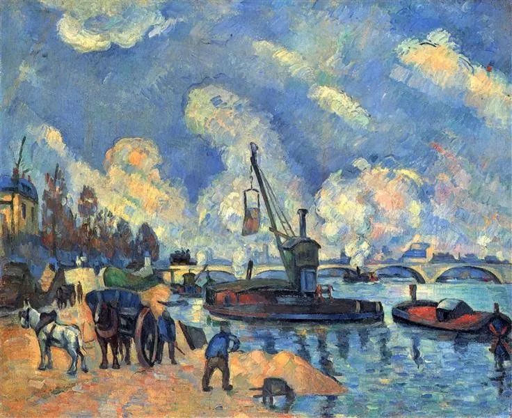 保罗·塞尚《The Seine at Bercy》，布面油画，60×73cm，1875年