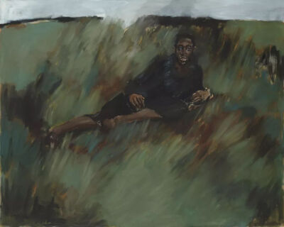 丽内特·亚多姆-博阿基耶（Lynette Yiadom-Boakye）《早上八点的加的斯市》（8am Cadiz），亚麻布油画，200×250cm，2017年。由巴尔的摩艺术博物馆收购。