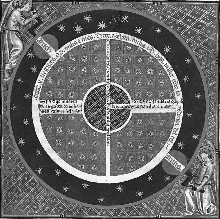 月亮以上的一切都纯净而完美,天堂里的机械装置驱动