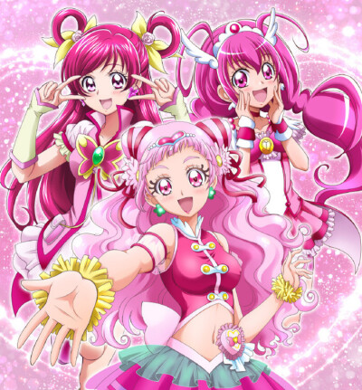 Yes！光之美少女5 Go Go！梦原望/梦原希 Cure Dream Smile光之美少女 星空美幸 Cure Happy Hugtto！光之美少女 野乃花Cure Yell