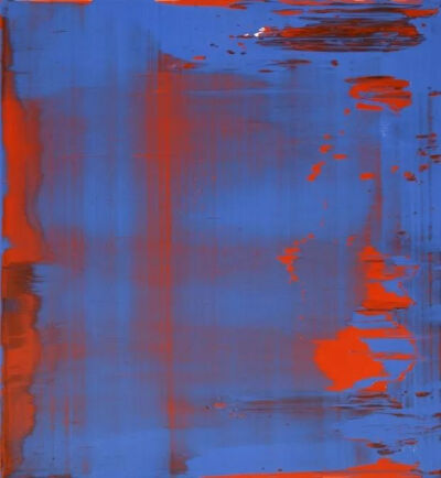 格哈德·里希特《抽象画》，铝板油画，38×35cm，1999年