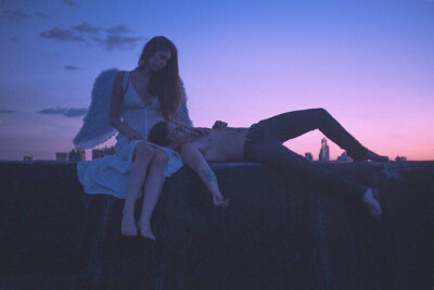 天使 唯美 欧美女头 复古 梦幻 背景图