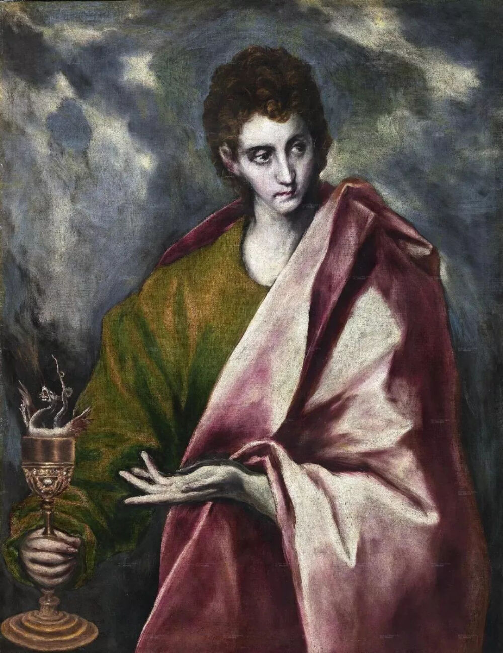 埃尔·格列柯《Saint John the Evangelist》，布面油画，99×78cm，1605年
