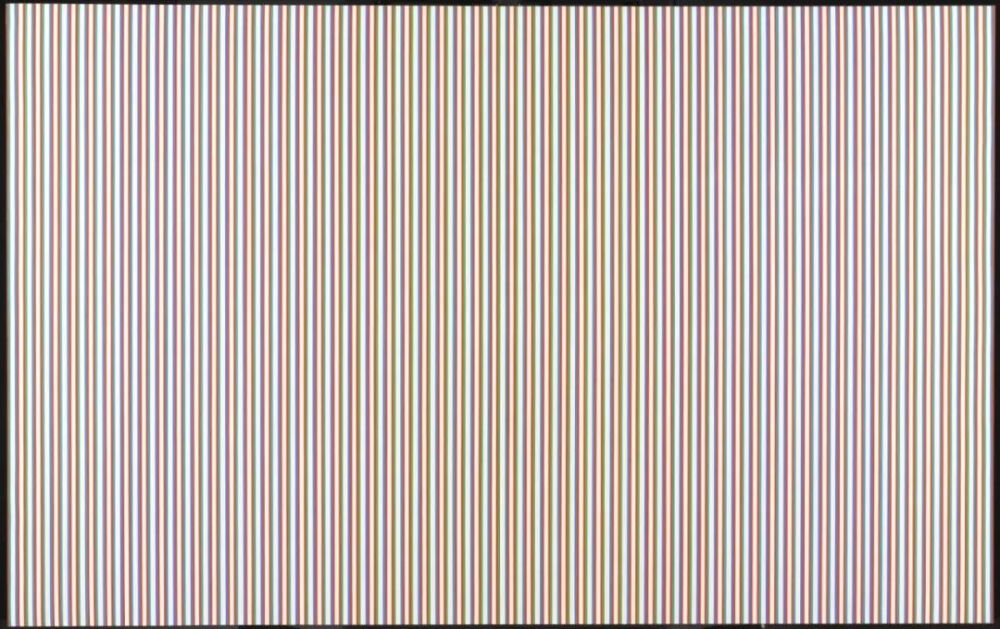 布里奇特·赖利《Late Morning》，布面乙烯，226.1×359.4cm，1967-1968年 © Bridget Riley 2019. All rights reserved.