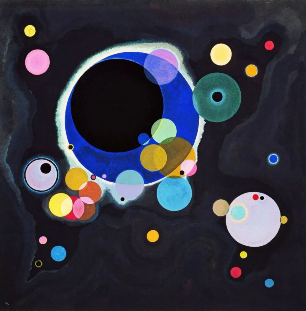 瓦西里·康定斯基《Several Circles》，布面油画，140×140cm，1926年