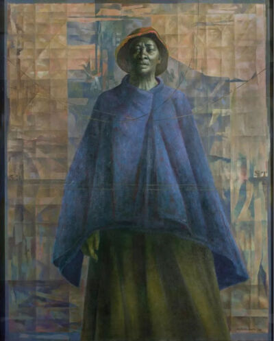 Charles Wilbert White《Mother Courage II》，油画，1495.4×1191cm，1975年