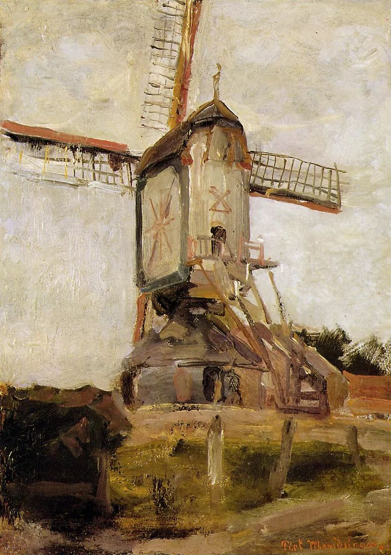 彼埃·蒙德里安《Mill of Heeswijk Sun》，1904年