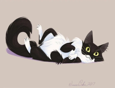 猫咪_插画 By_Jessica Gibson