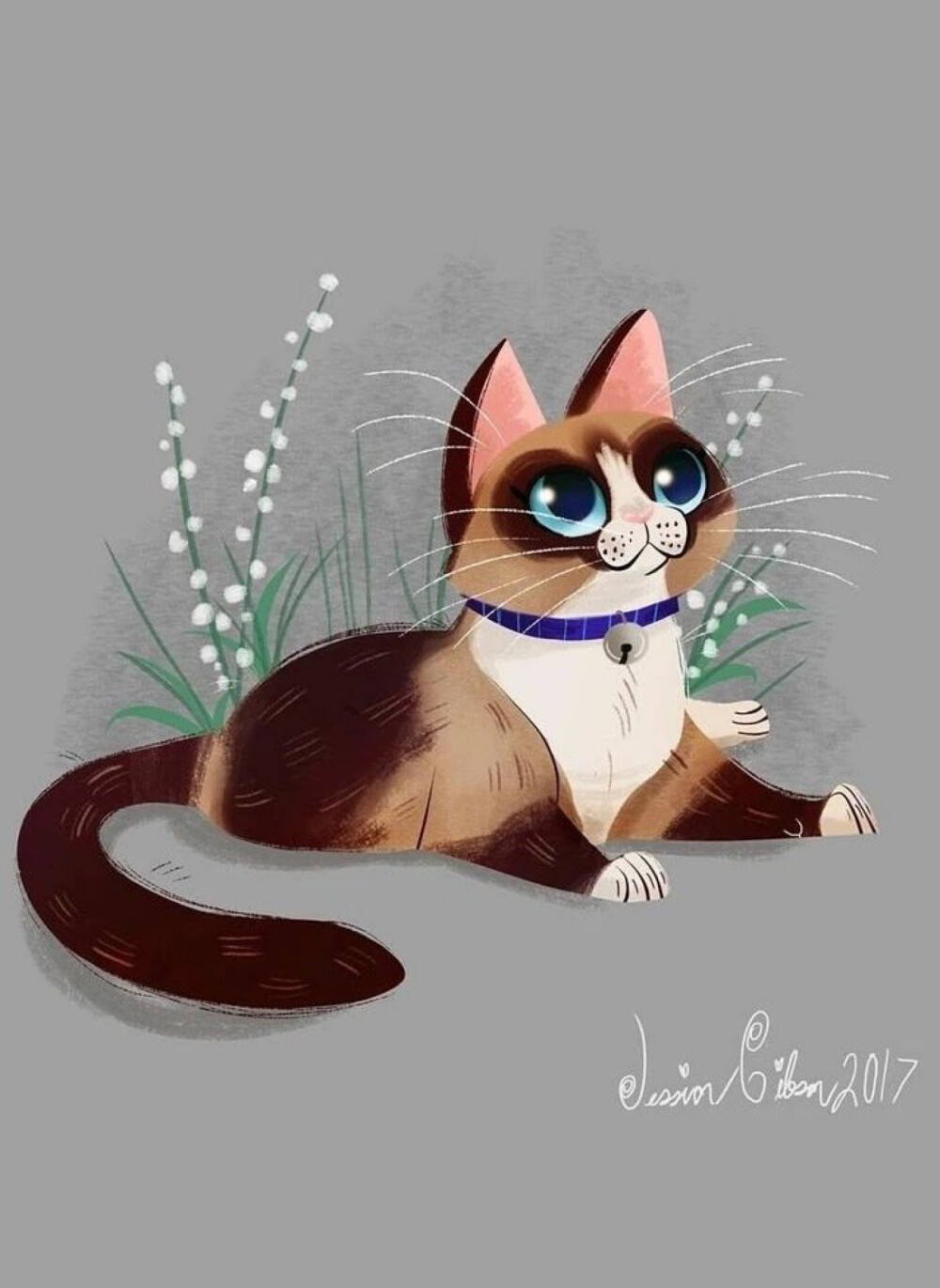 猫咪_插画 By_Jessica Gibson