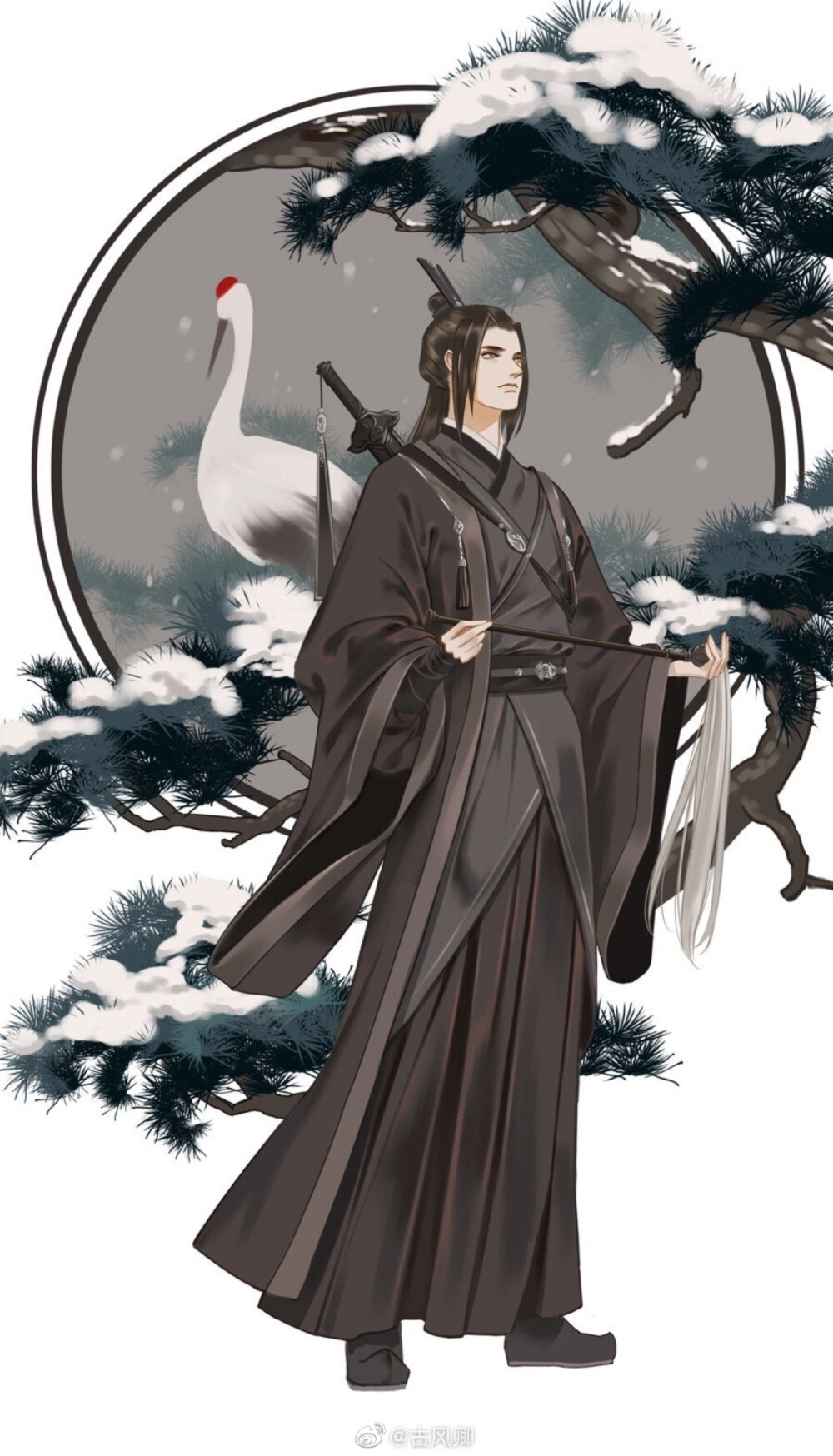 君子如兰，空谷幽香。[心]
古风动漫人物插画，魔道祖师系列。
（画师@鱼闲- ）