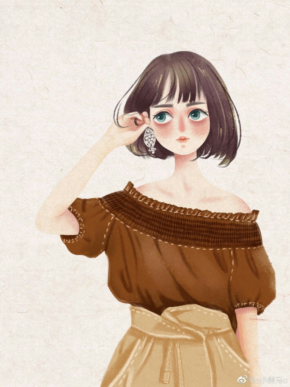 插画壁纸——小美马