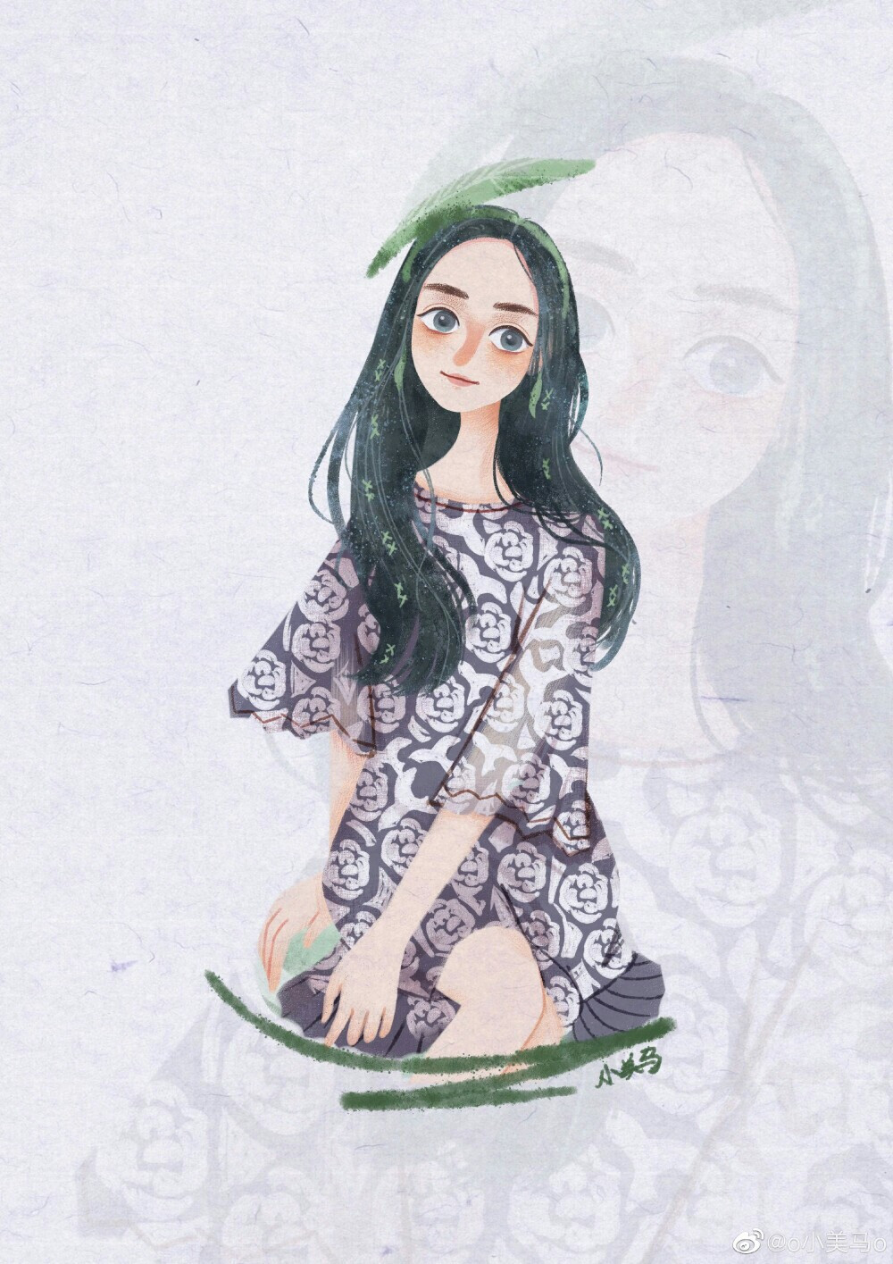 美女插画
——小美马